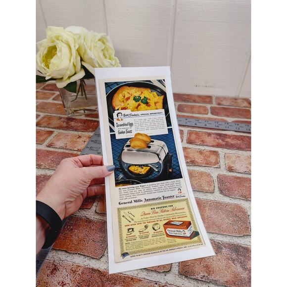 1950 Betty Crocker Special Breakfast Recipe Shiny Toaster Vtg Print Ad Kitchen - Picture 3 of 6